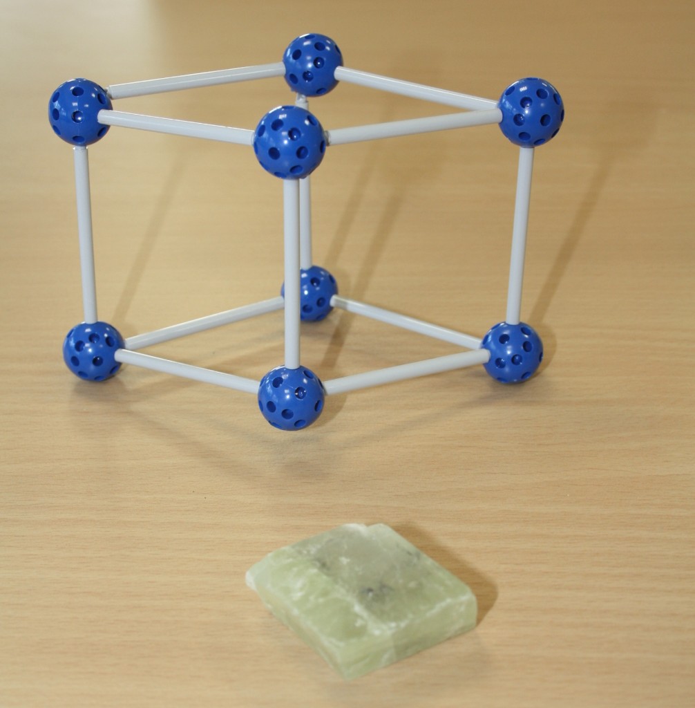 Model à rhomboèdre : la calcite
